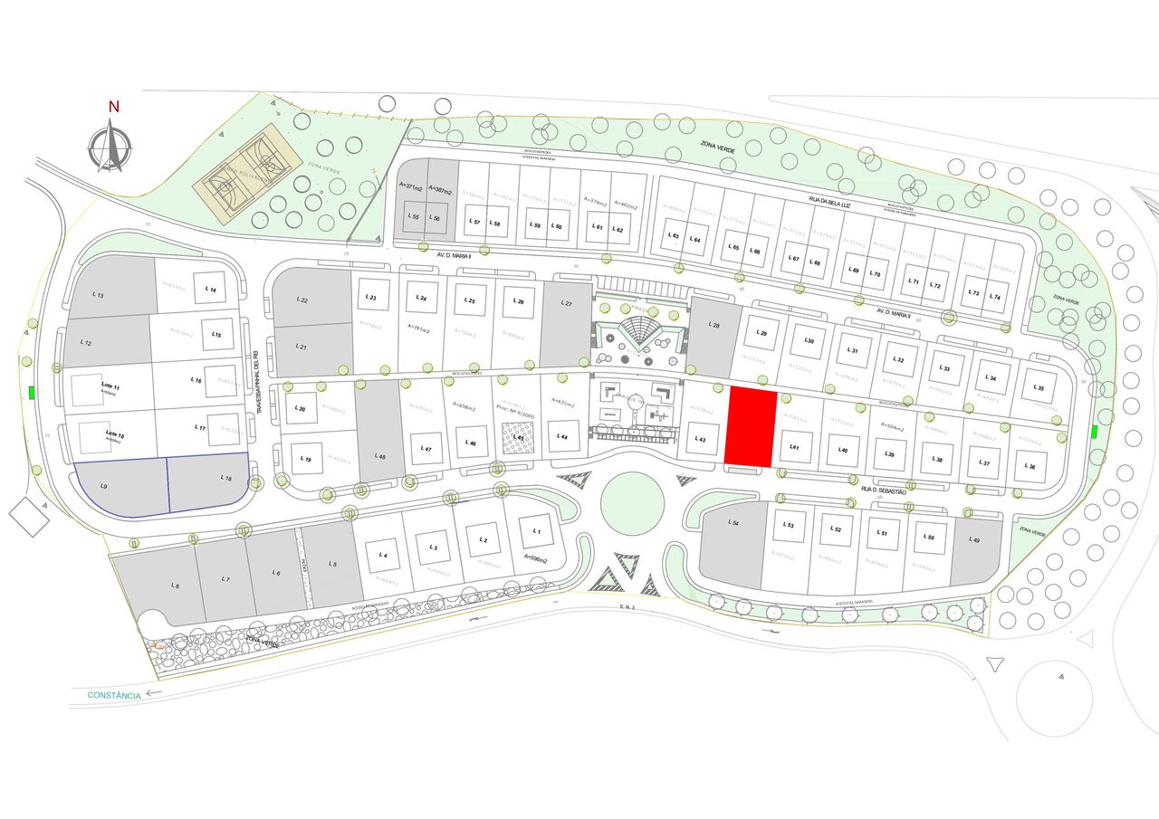 Terreno Urbano para construção de moradia em Constância - Urbanização