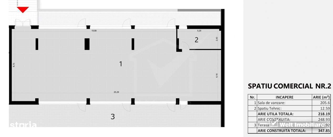 Spatiu comercial 220mp + 99mp terasa, Golden Tulip Zorilor - Imagine principală: 5/5