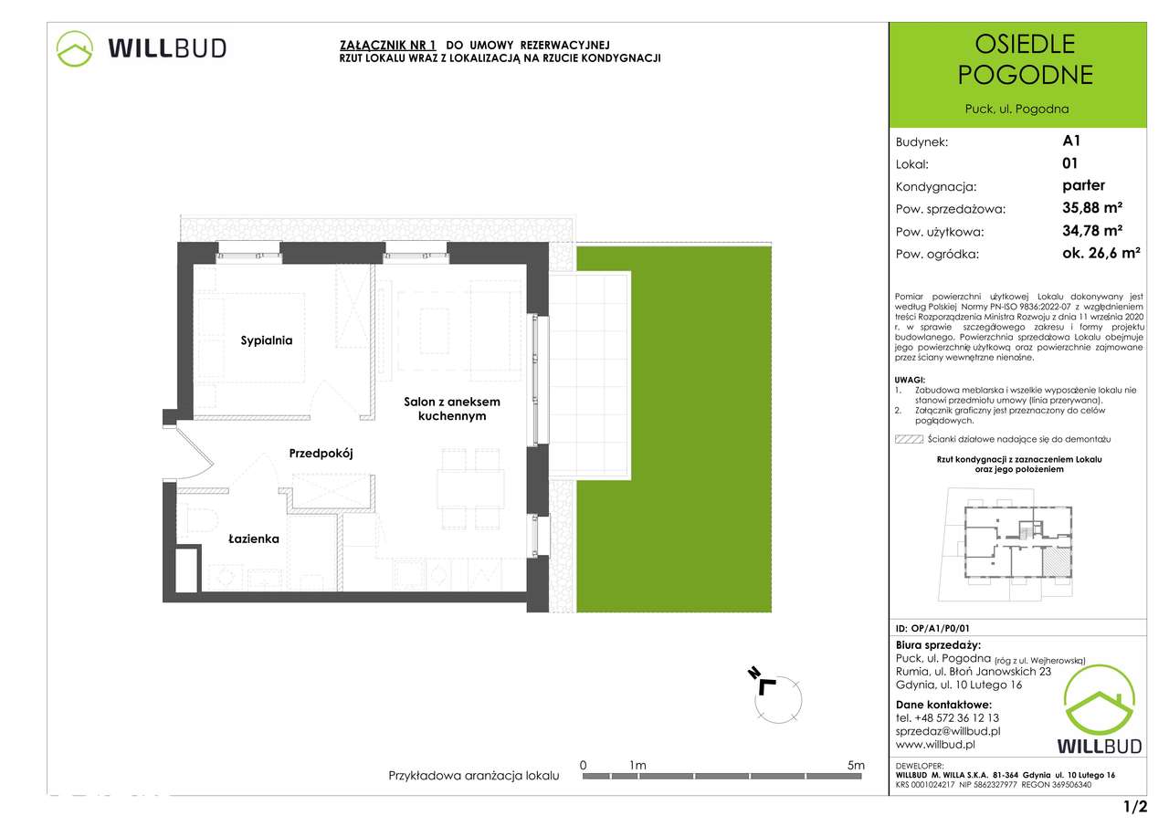 Osiedle Pogodne | mieszkanie 2-pok. | OP/A1/P0/01 - Pełny obrazek: 2/7