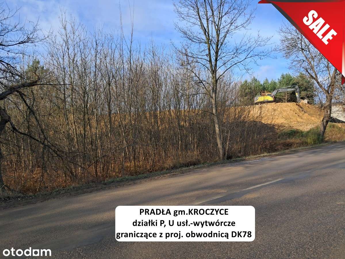 Sale -10% działka P,U usługowa przy wężle drogi krajowej DK78-0
