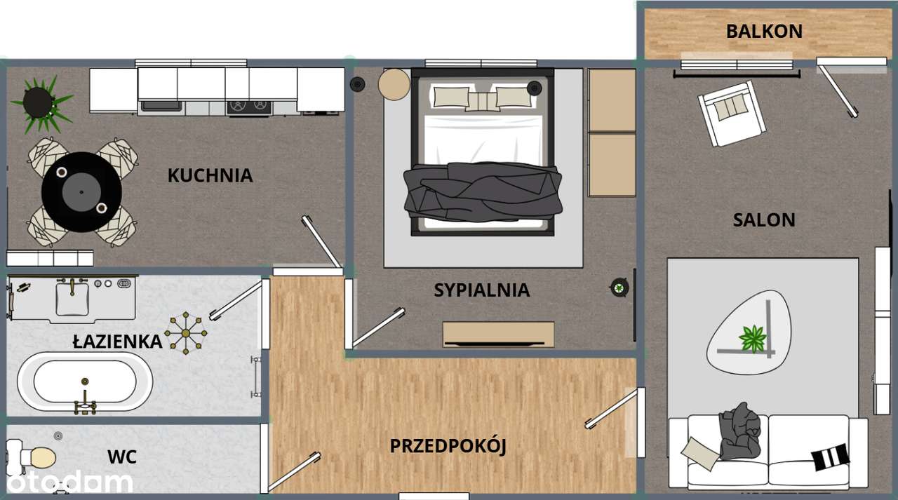 2 pokoje mieszkanie z balkonem | spokojna okolica-10
