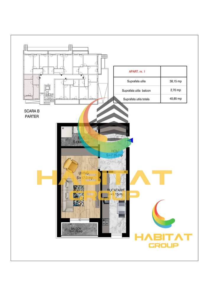 Pallady - Garsoniera, decomandat, 40.85 mp, metrou N. Teclu - Imagine principală: 5/5