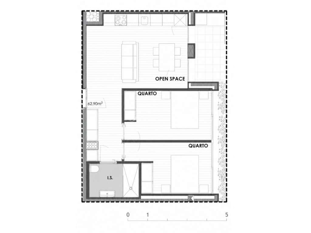 Apartamento T2 Novo com Varanda e Garagem em Darque-9
