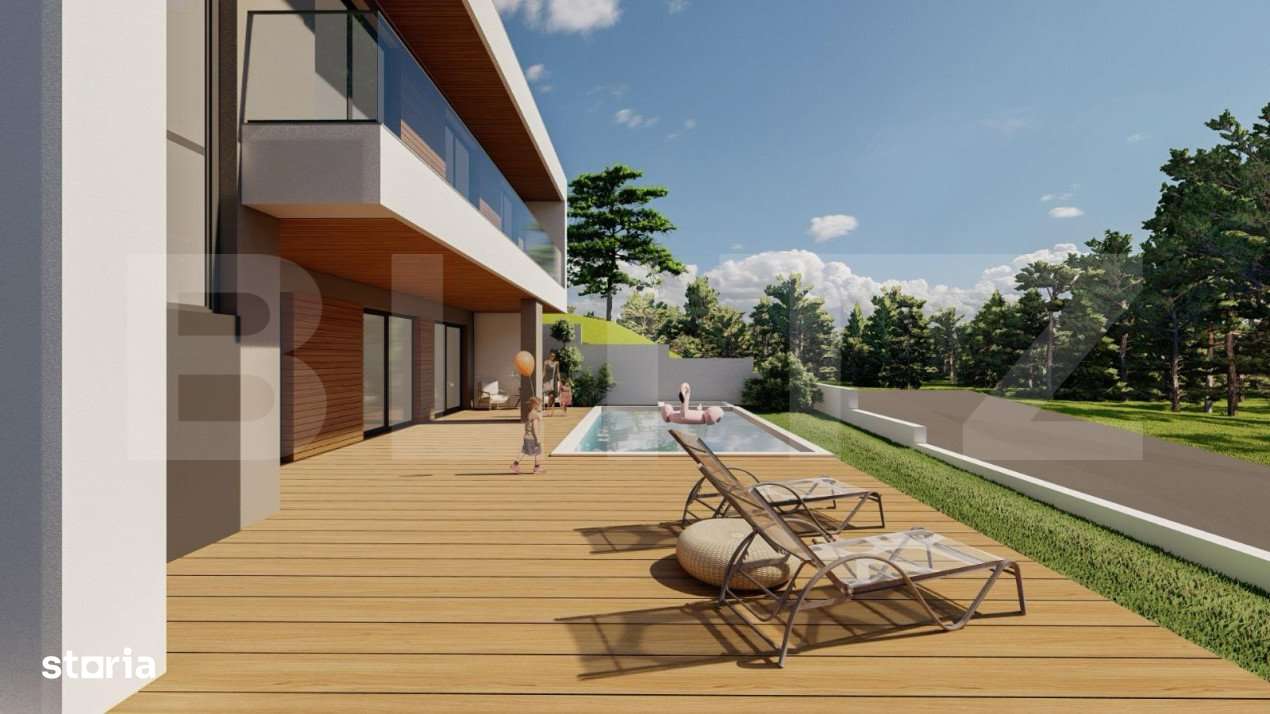 Casa moderna, 4 camere, 115 mp, in constructie, cu finalizare in septe - Imagine principală: 3/5