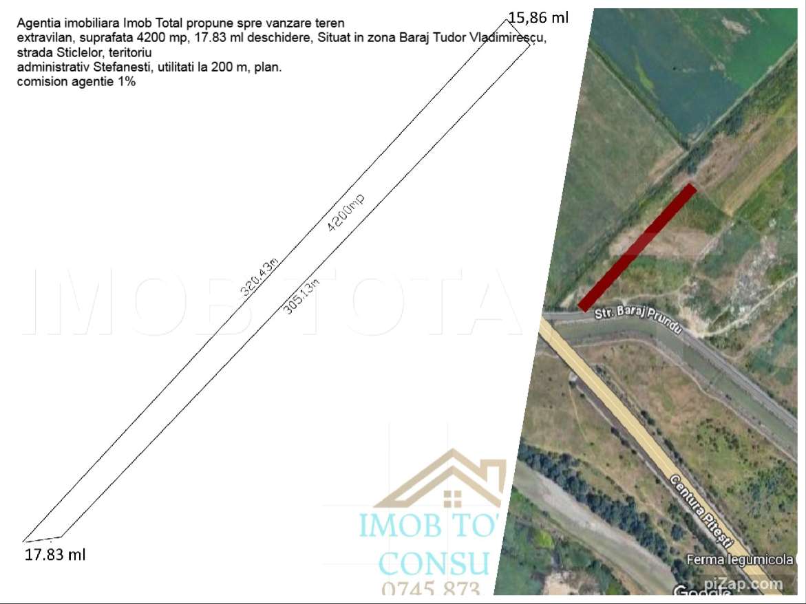 Terenuri Pitesti, zona Sticlelor( Baraj Tudor Vladimirescu) - Imagine principală: 3/3