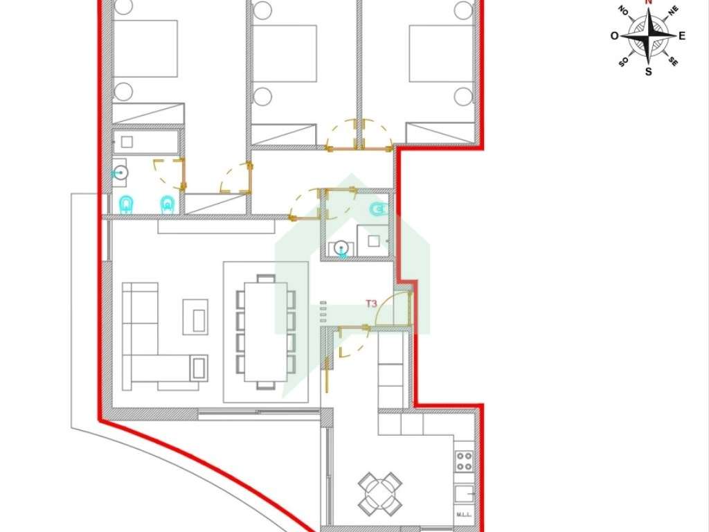 Apartamento T3, como novo, em Barcelos.-15