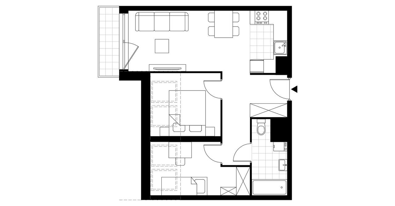 Pod Jeleniami | mieszkanie 3-pok. | A1.4/6 - Pełny obrazek: 4/9