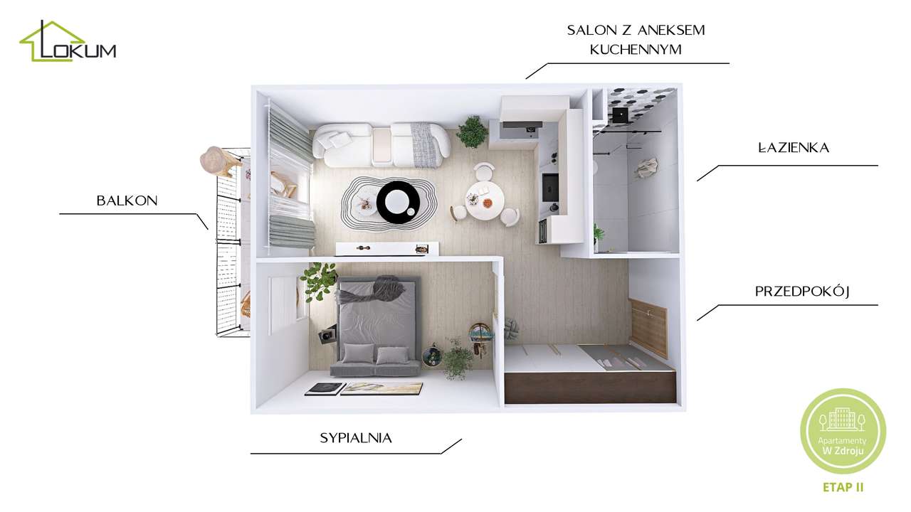 E31|42,73m2| III Piętro| Komfortowy Apartament Inwestycyjny