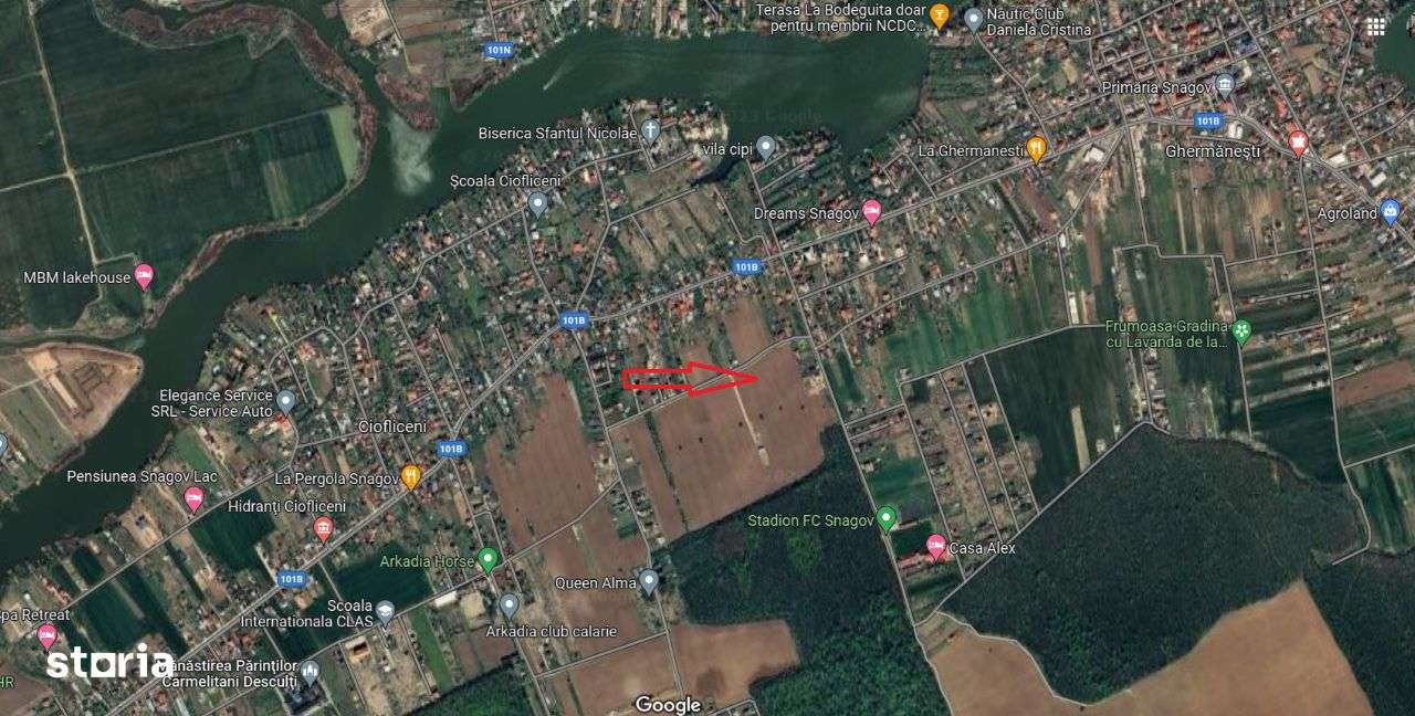 Snagov-Ghermanesti, teren intravilan, 8.500mp, cu deschidere la padure - Imagine principală: 2/6