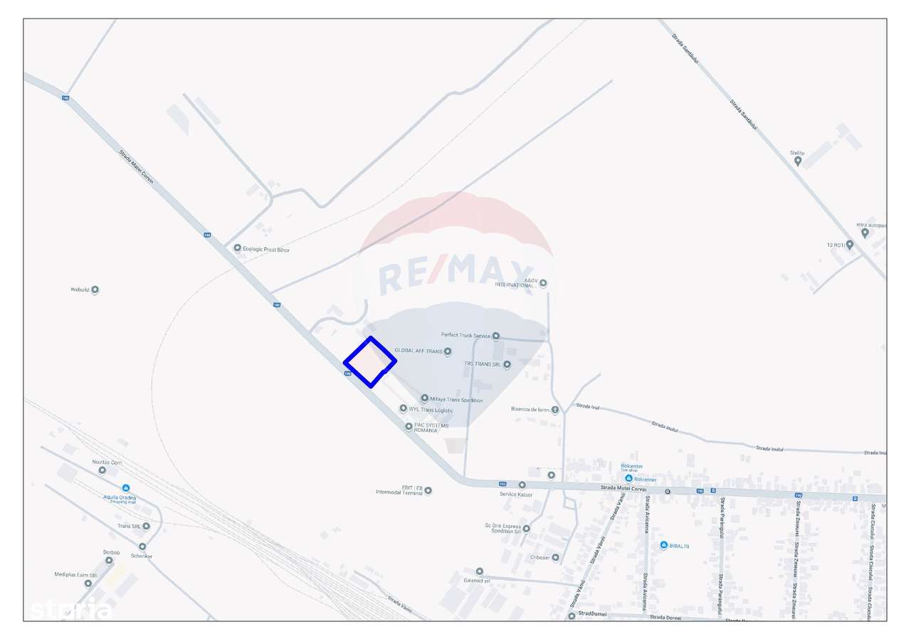 Teren de închiriat – 5887 mp, Str. Matei Corvin, Oradea - Imagine principală: 3/5