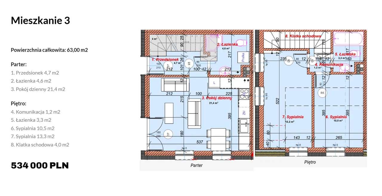 Bliźniak | Pobiedziska | 3 pokoje | taras | ogródek-17