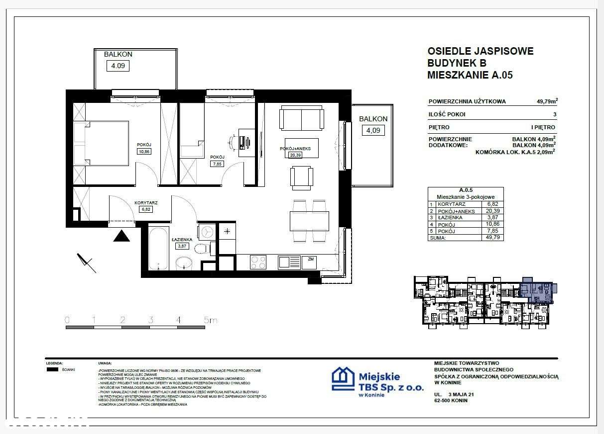 Mieszkanie A.05 - Pełny obrazek: 2/7