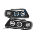 FARÓIS FRONTAIS ANGEL EYES PARA AUDI A3 8L 96-00 PRETO - 1