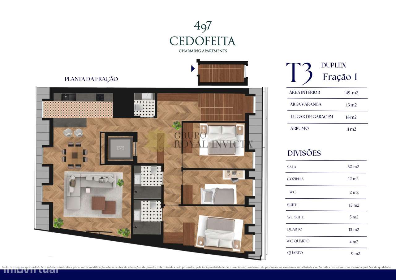 Apartamentos T3 Duplex - Exclusividade e Sofisticação no Centro do Por-8