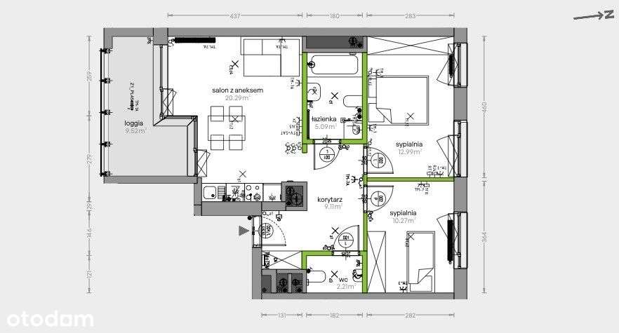 Bez PCC!Stan deweloperski! 3pokoje, Mokotów!-18