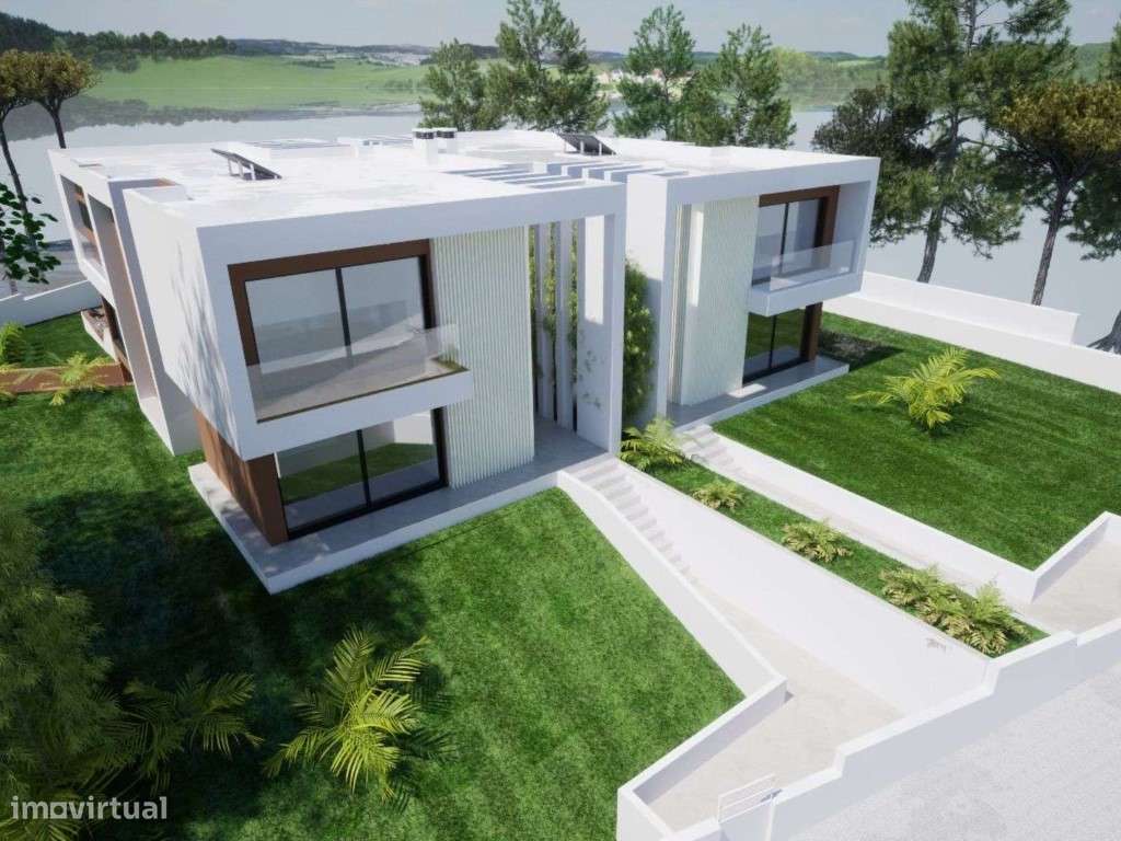 Moradia geminada T4+1 com vista sobre o Rio Sado em Tróia - Grande imagem: 5/46