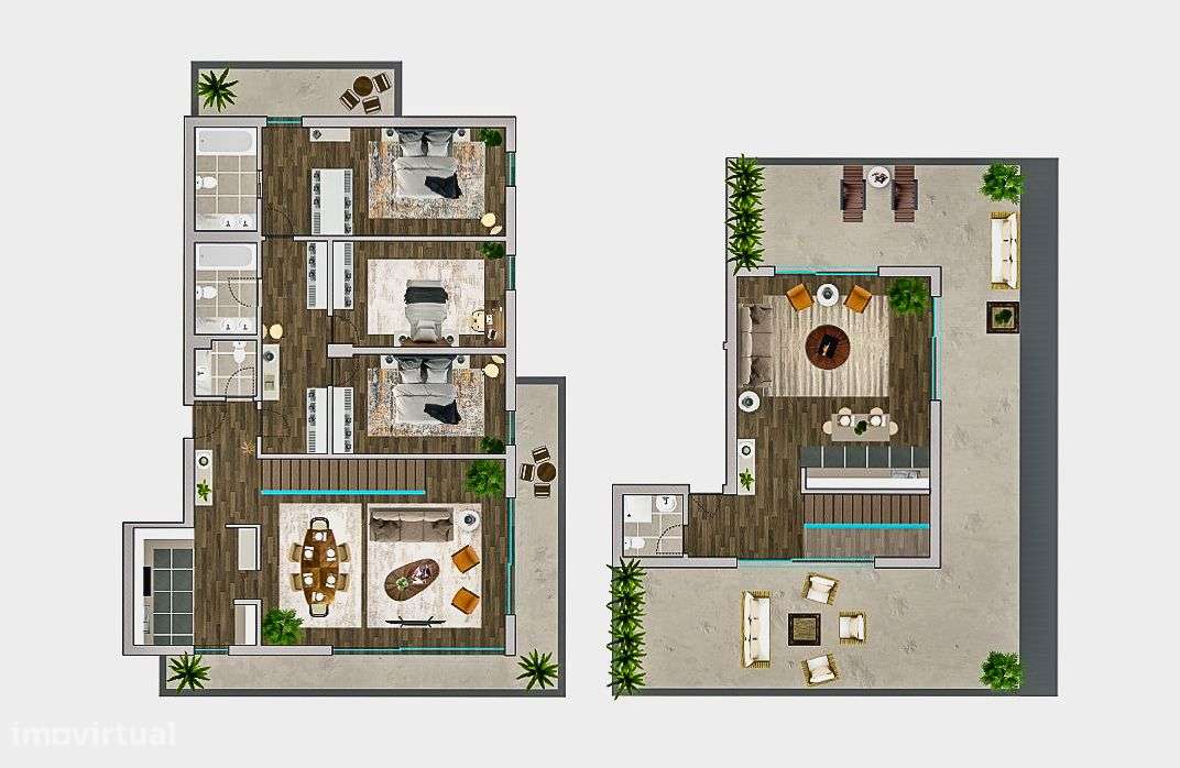 Apartamento T4 Duplex, Terraço com 106 m2, Luxo, Fonte Nova, Aveiro-48