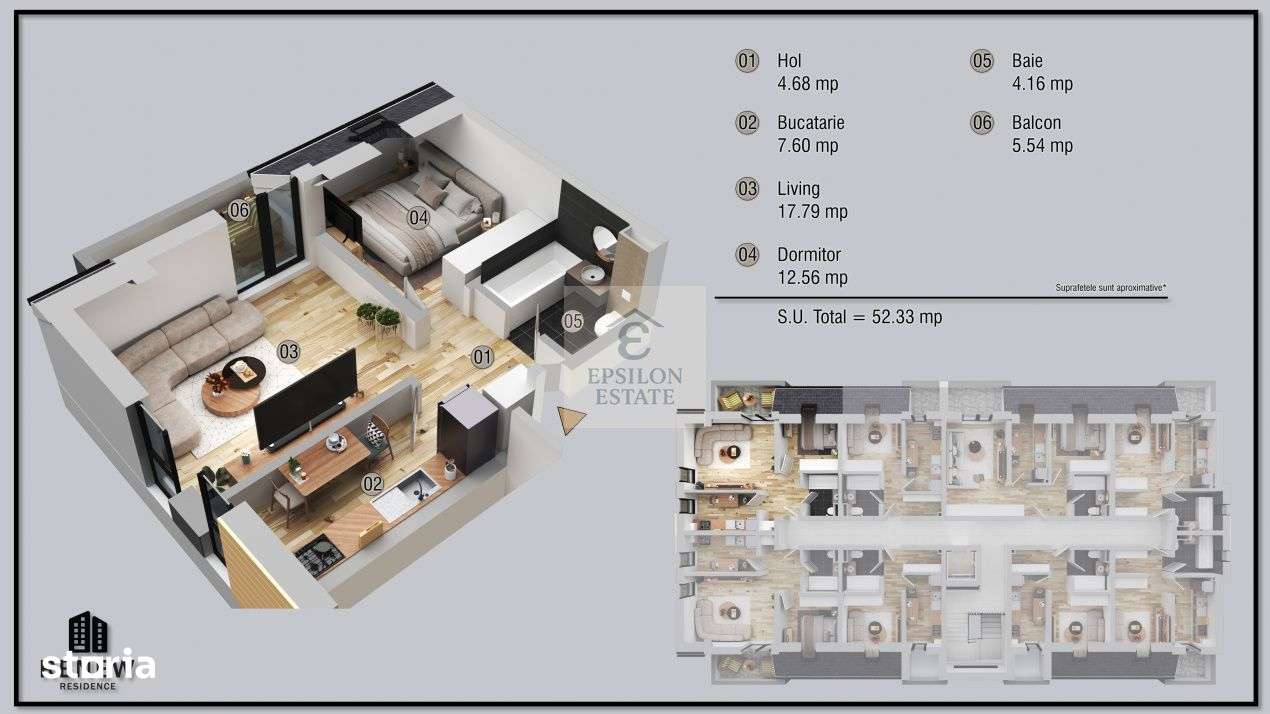 Ap. 2 cam. aprilie 2026 zona Militari Residence - Imagine principală: 2/5