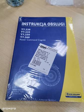 INSTRUKCJA OBSŁUGI CIĄGNIKI T7.220 T7.235 T7.250 T7.260 NEW HOLLAND CNH 47371852 - 1