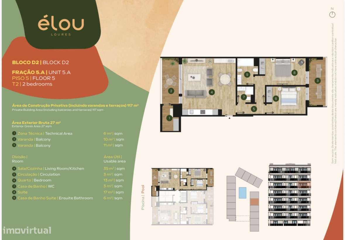 T2 no Condomínio ÉLOU - Cedência de Posição Contratual - Grande imagem: 2/5