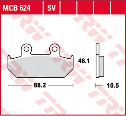 Zestaw klocków hamulcowych, hamulce tarczowe TRW MCB624 Honda Cagiva - 2