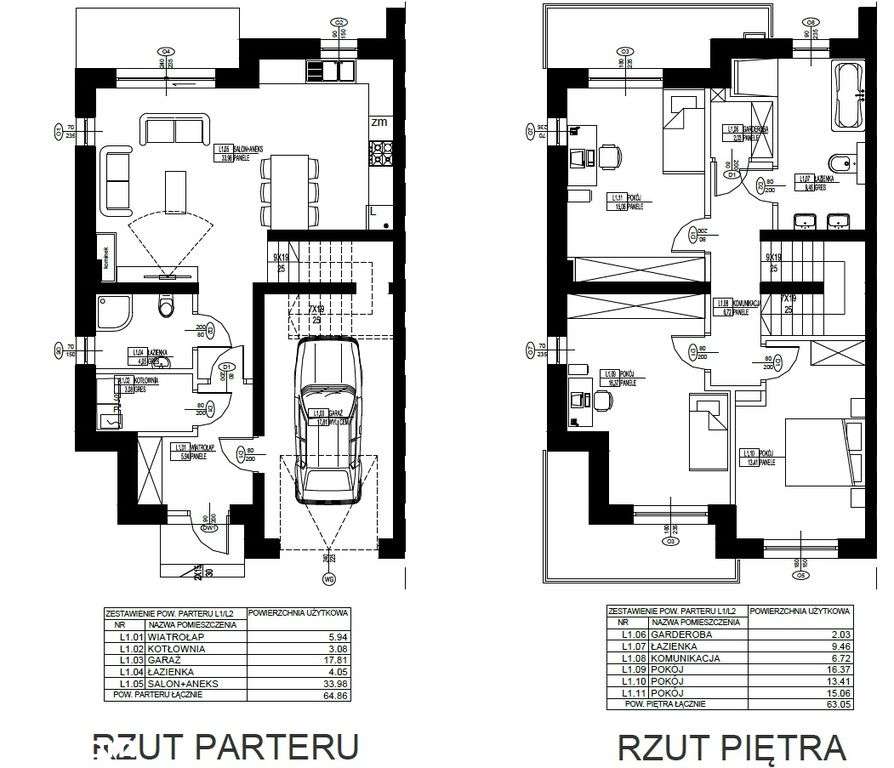 Energooszczędne i nowoczesne bliźniaki z garażem-5