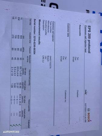 Injector Injectoare Verificate pe Banc cu Fisa Saab 9-5 2.0 TiD 2010 - 2012 Cod 0445110327 - 6