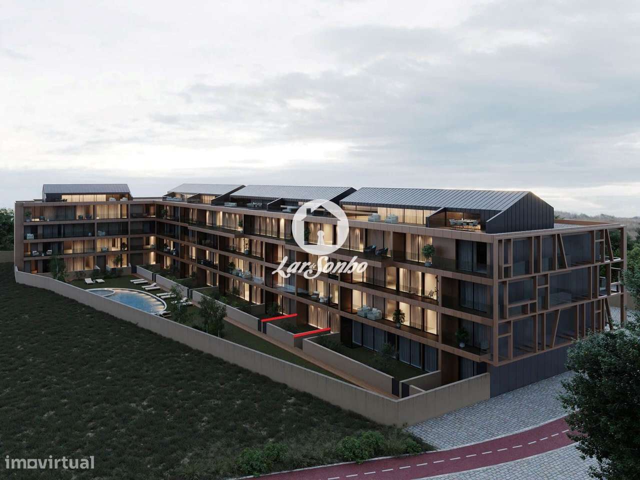 Apartamento T2 novo com piscina e garagem na Póvoa de Varzim - Grande imagem: 4/23