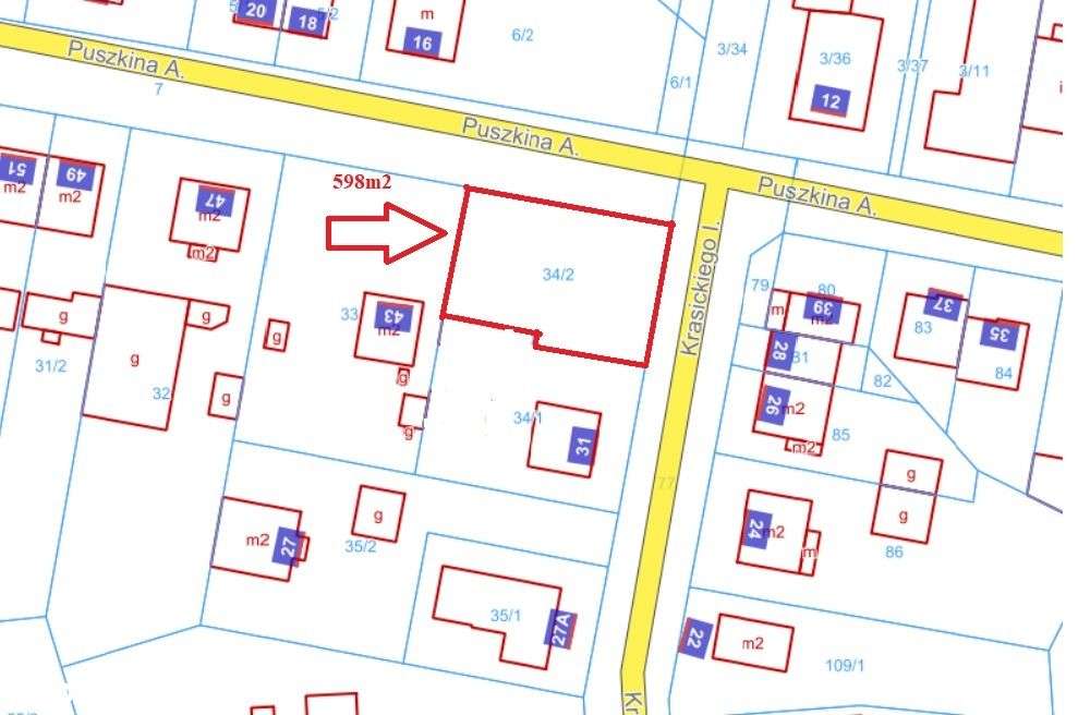 Działka w Luboniu ul. Krasickiego-3