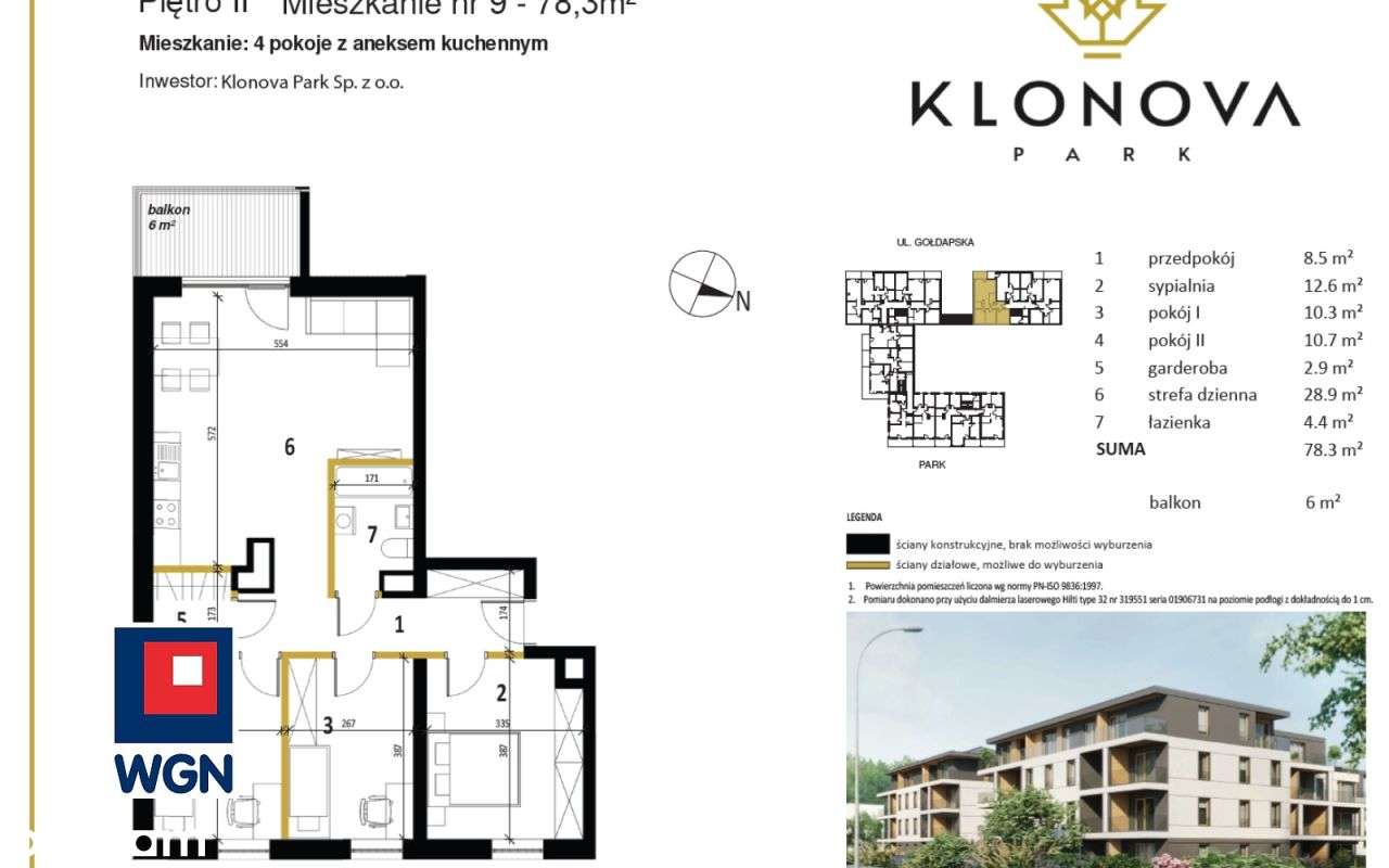 Klonova Park | Komfortowy Apartament | 4 pokoje |-8
