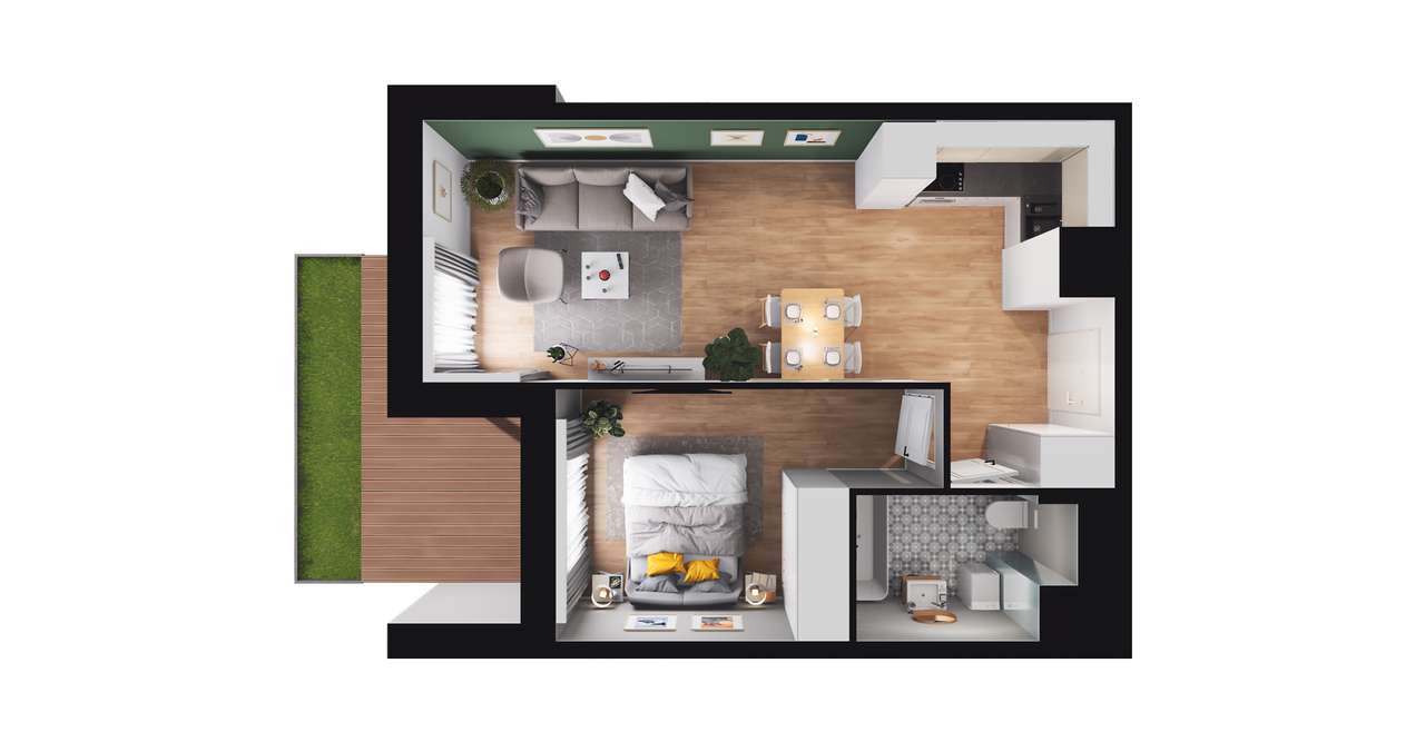 Nova Daliova | mieszkanie 2-pok. | B1.45 - Pełny obrazek: 3/9