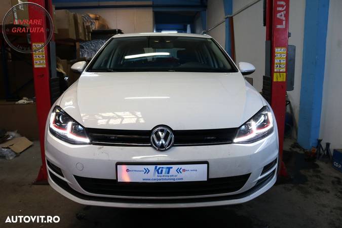 Faruri LED RHD VW Golf 7 VII (2012-2017) Facelift G7.5 GTI Look cu Semnal Dinamic- livrare gratuita - 7