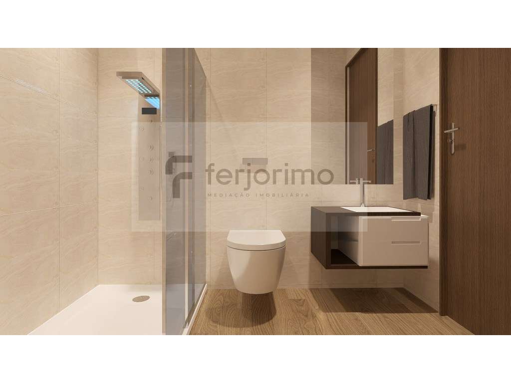 Andar Moradia Tipo T1 com moveis de cozinha, roupeiros forrados e d...-13