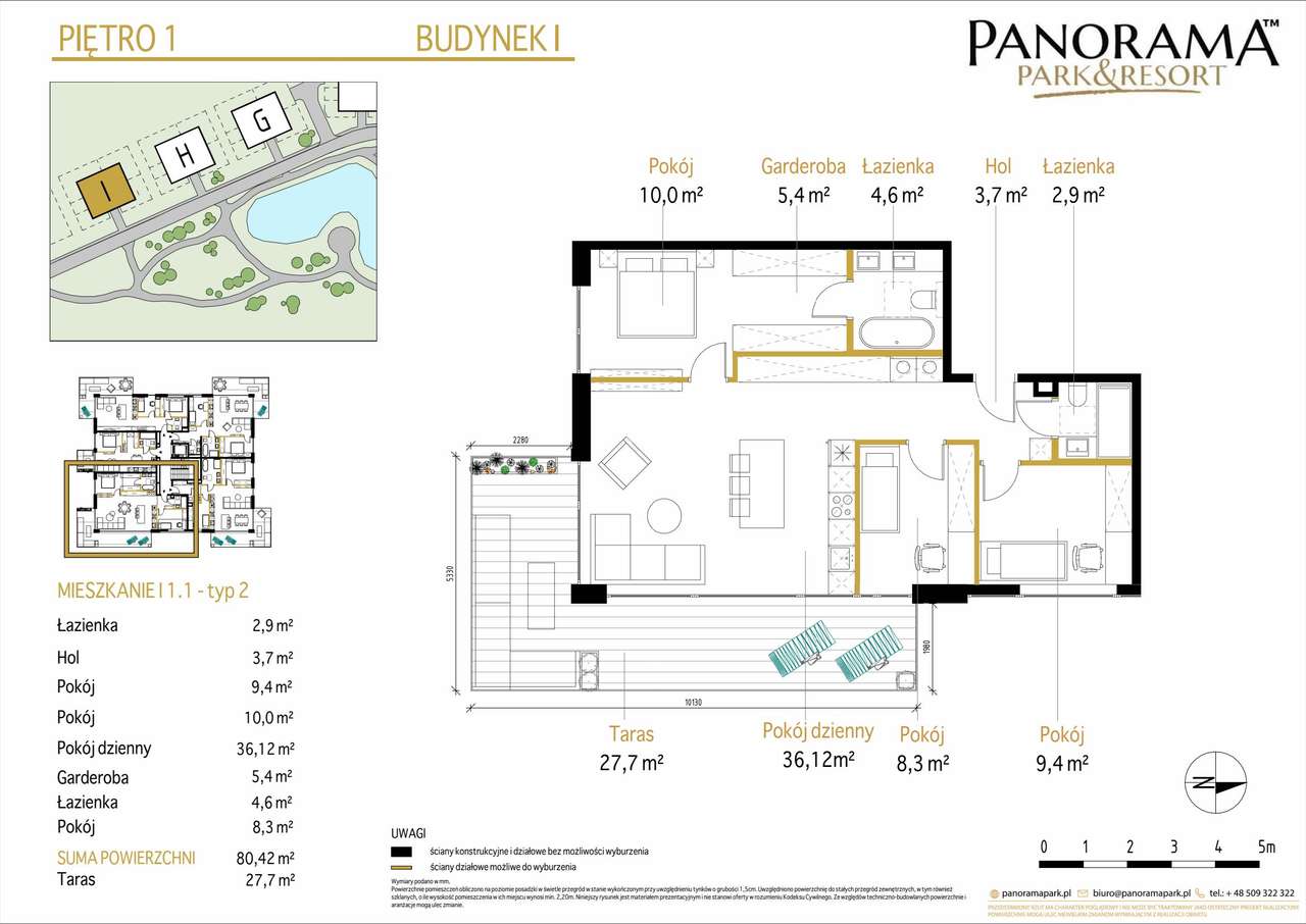 Luksusowe apartmenty z dużym tarasami i ogrodami  - Pełny obrazek: 2/9