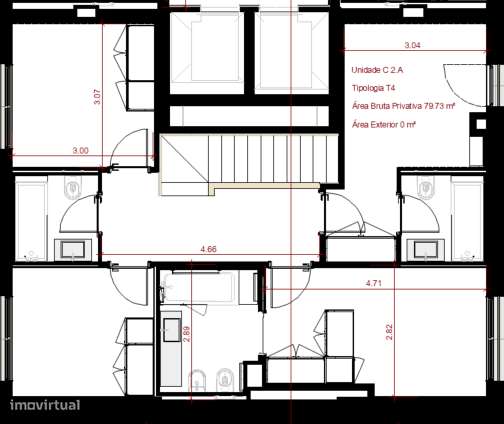 Apartamento T4 Duplex no Empreendimento Antas Atrium, Antas, Porto-48