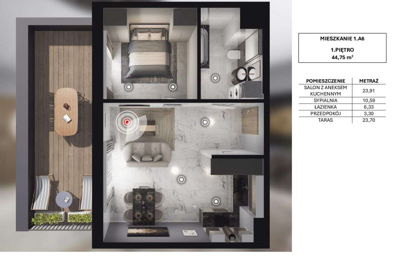 Tylko U Nas! Idealne dwa pokoje! Duży Taras! Topowa lokalizacja-7