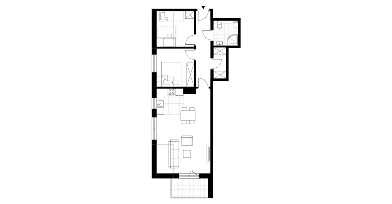 4-pokojowe mieszkanie 57m2 + balkon Bezpośrednio - Pełny obrazek: 4/7