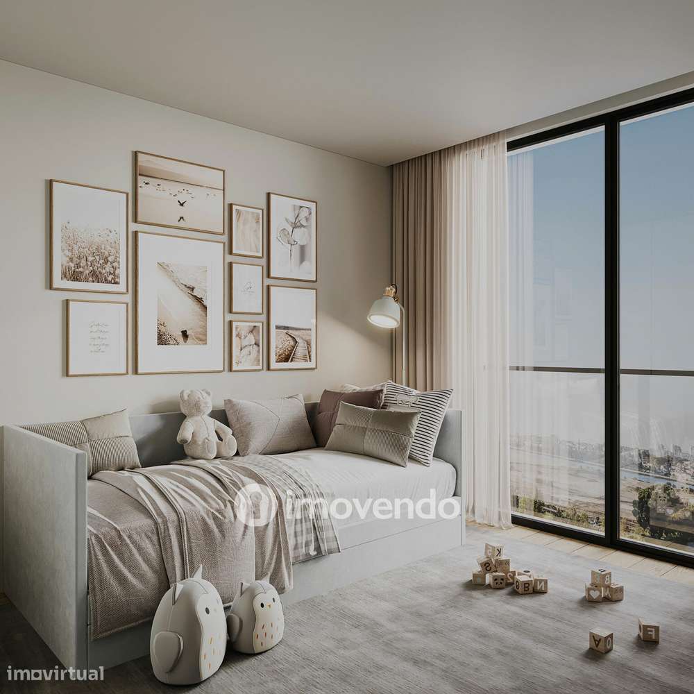 Apartamento T2 novo, com vista Rio, no Empreendimento D'Ouro Mar-5