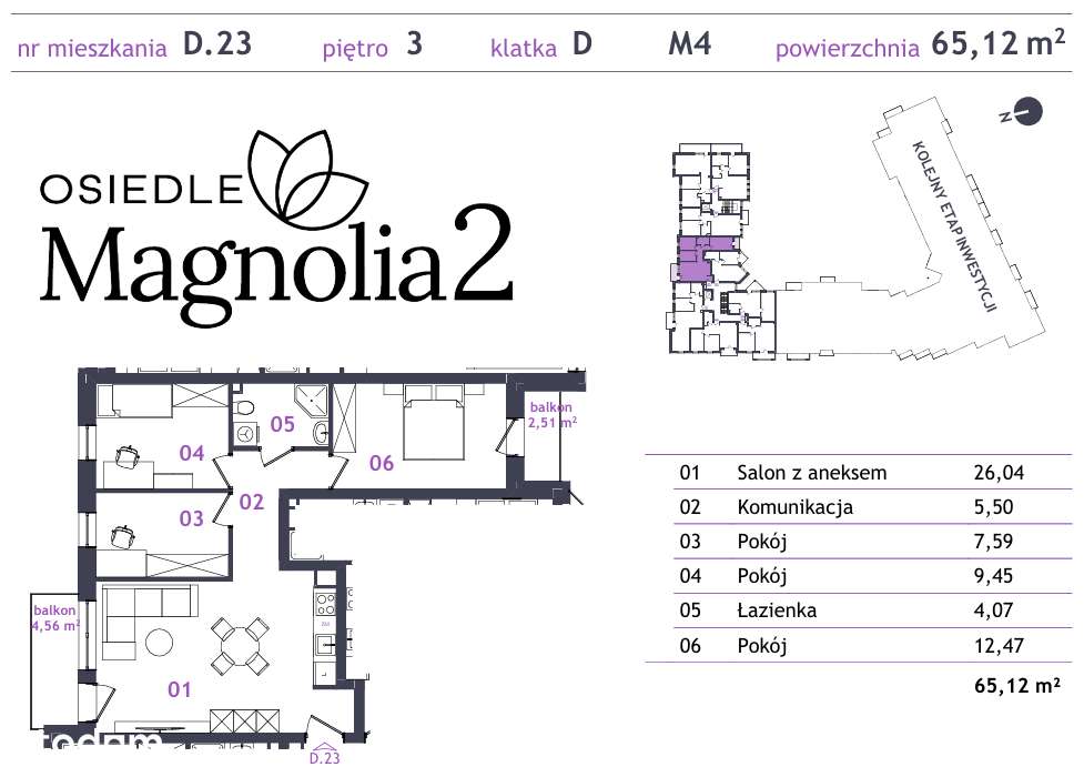 Nowe mieszkanie - 4 komfortowe pokoje - Pełny obrazek: 2/8