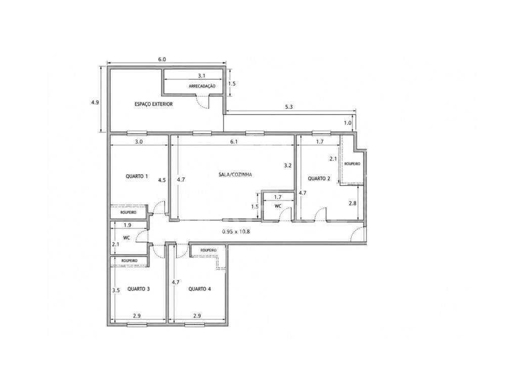 Apartamento T4 com terraço, churrasqueira e arrecadação - Bairro do...-40