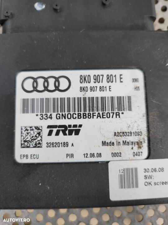 Calculator Frana De Mana Parcare Audi A5 8T A4 B8 Q5 Cod 8K0907801E - 4