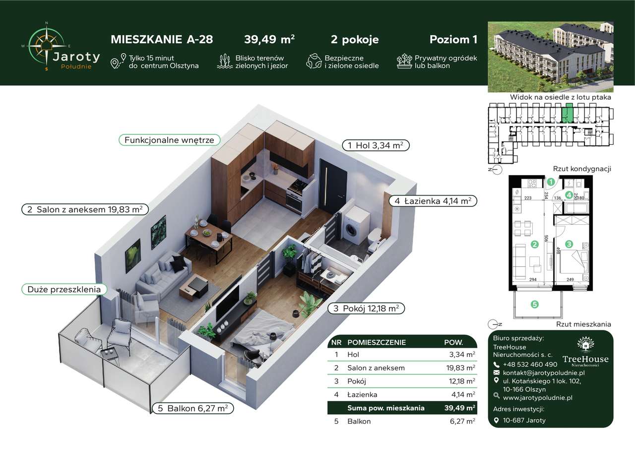 Jaroty Południe | mieszkanie 2-pok. | A-28 - Pełny obrazek: 2/9