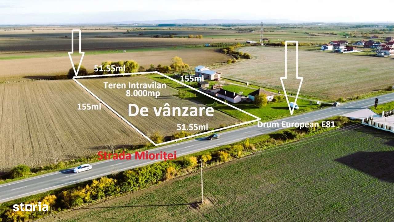 Teren intravilan - 8.000 mp in Botiz | Acces din Drum European-2