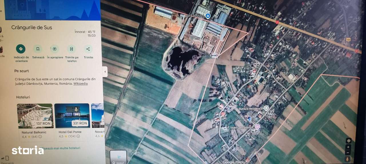 Vand 4000 mp teren intravilan, sat Crangurile de Sus, jud Dambovita - Imagine principală: 4/8