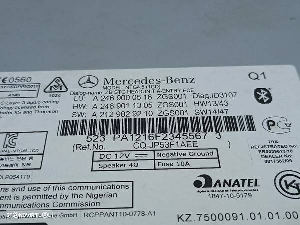 Radio Cd Mercedes-Benz A-Class (W176) - 5