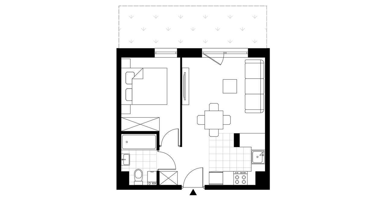2-pokojowe mieszkanie 39m2 + ogródek Bez Prowizji - Pełny obrazek: 3/8
