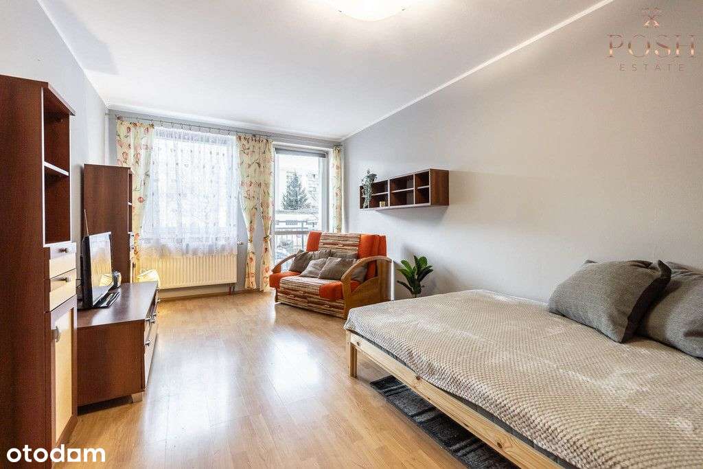 kawalerka | rozkład | balkon | opcja 2 pokoi-1