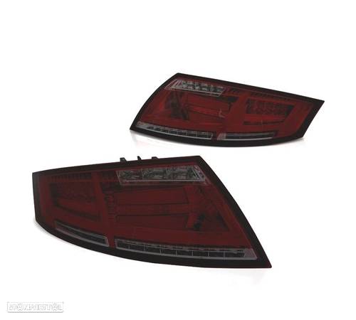 FAROLINS TRASEIROS PARA AUDI TT 06-14 LED VERMELHO FUMADO DINAMICOS - 7