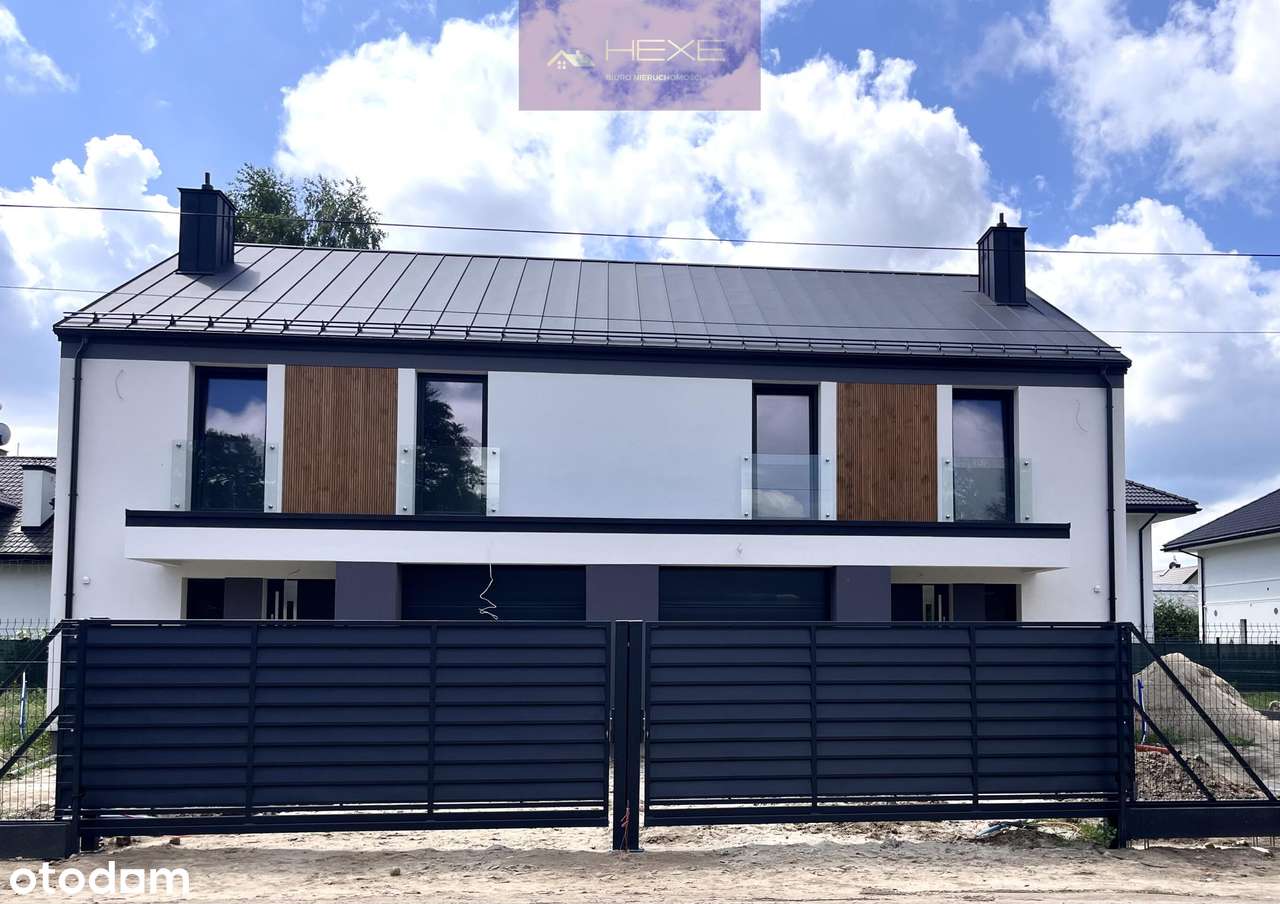 Nowoczesny bliźniak z garażem, ogrzewanie gazowe-0