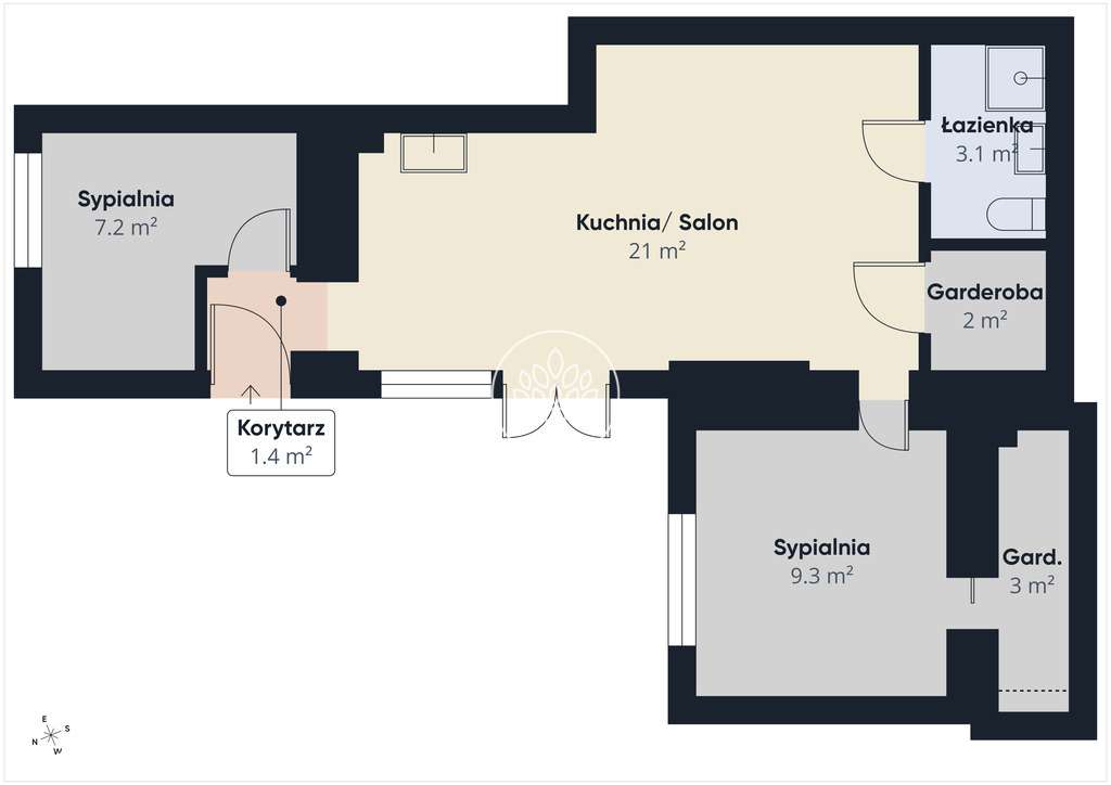M3 z ogródkiem, dwoma garderobami i parkingiem-14